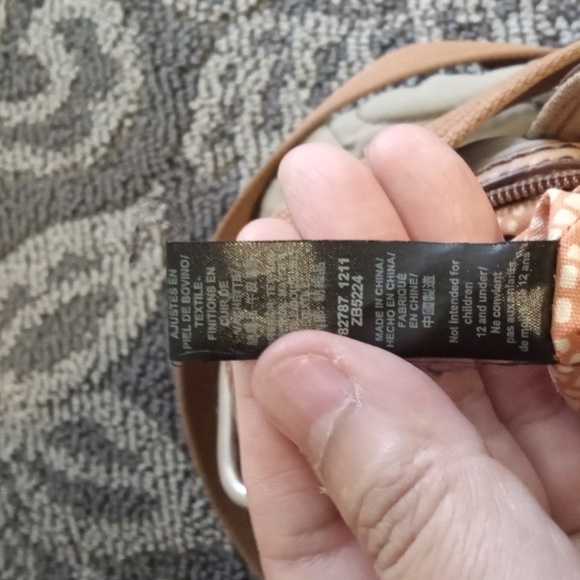 Fossil Key-per Tan Beige Qiulted Floral Nylon Crossbody Womens - Picture 9 of 11